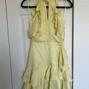 Keren Millen Elegant Yellow Ruffle Dress size 2